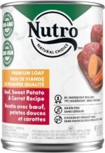 NUTRO Natural Choice Premium Loaf Adult Wet Dog Food Grain Free Beef, Sweet Potato & Carrot Recipe, 355g Can (Pack of 12) - Image 2