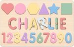 Name Puzzle for Kids Personalized, 1st Birthday Girl Gifts, Montessori Learning Toddler Toys for Boy Girl Alphabet Puzzle ，Personalized Baby Gifts for 1+ Year Old Boys Christmas Baby - Image 2