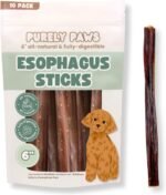 Natural Beef Esophagus Sticks for Dogs – High Protein, Rawhide-Free Chews – Canadian Company– High-Reward Dog Treats – All Natural Dog Chew Sticks - (6", 10 Count) - Image 2