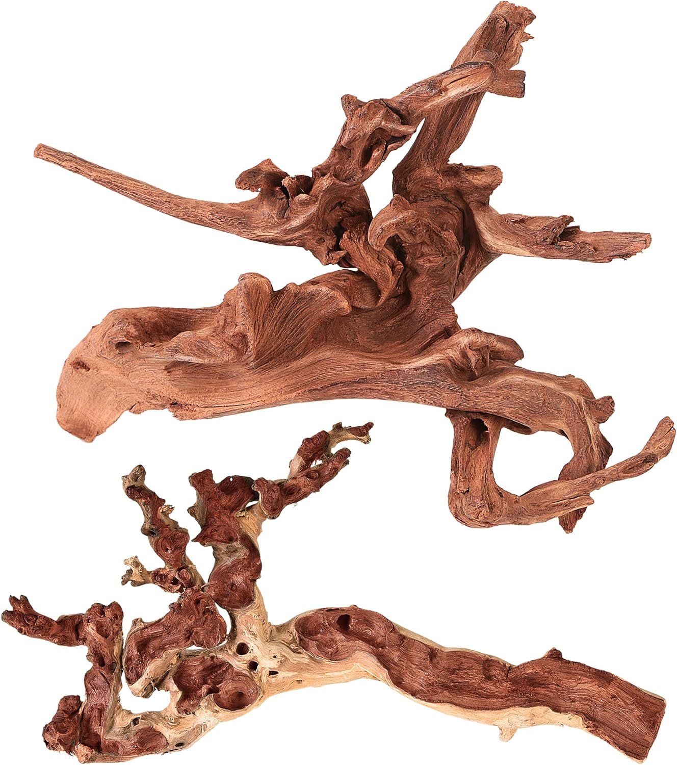 Natural Coral Large Driftwood for Aquarium Decor Reptile Decor, Assorted Driftwood Branch 9-14" 2 Pcs, Fish Tank Decoration - Image 2