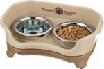 Neater Feeder Express for Cats - Mess Proof Pet Feeder with Stainless Steel Food & Water Bowls - Drip Proof, Non-Tip, and Non-Slip - Cappuccino - Image 2