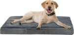 Nepfaivy Dog Bed Large XL - Waterproof Dog Bed for Large Dogs, Big Dog Crate Bed with Removable and Washable Cover, Dark Grey XL(105cm×70cm) - Image 2