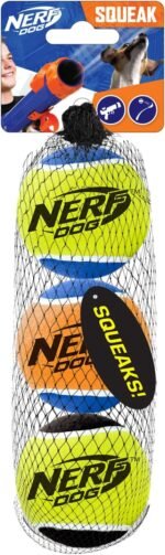 Nerf Dog VP6808 Squeak Tennis Balls Dog Toy (3 Pack) Medium - Image 2