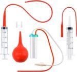 Newborn Puppy Kitten Small Animal Sterile Mucus Extractor Suction Catheter, Animal Puppy Kitten Tube Feeding Kit with 2Pcs 8 FR Red Feeding Tubes + 2X 20ml Syringes + Bulb Aspirator - Image 2