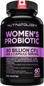 Nutratology Probiotics for Women | Canadian-Made | 40 Billion CFUs Per Capsule | 80 Billion CFUs Per Serving - Bloating Relief & Digestion - 4 Strains of Women's Probiotic for Gut Health - 60 Capsules - Image 2