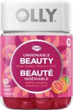OLLY Undeniable Beauty Gummy Supplement for women Grapefruit Glam with biotin, keratin and vitamins C & E 30 day supply 60 gummies - Image 2