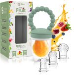 O’doe Fruit Feeder | Baby Fruit Feeder Pacifier with 1 Feeders and 3 Nipples | BPA-Free, Baby Food Feeder and Fruit Teether for Babies | Silicone Pacifier and Teething Soother | Ideal for Baby Feeding - Image 2