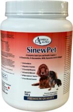 Omega Alpha SinewPet Joint Support for Dogs & Cats 500g Powder, Glucosamine MSM Chondroitin & Hyaluronic Acid for Hip & Joint Mobility, Made in Canada - Image 2