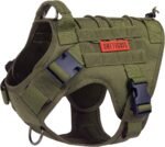 OneTigris Tactical Dog Harness for Large Dogs,FIRE Watcher 2.0 No-Pull Dog Harness Vest with Hook & Loop Panels, Military Dog Harness Adjustable Dog Vest Walking Hiking Training (Olive,Medium) - Image 2