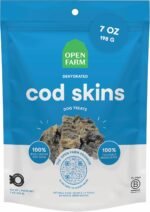 Open Farm, Bulk-Size Dehydrated Dog Treats, High Protein & Low Carbohydrate Cod Skins, Crunchy Texture, Single Ingredient Wild-Caught Cod Skins Recipe, 7oz Bag - Image 2