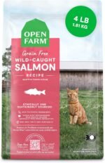Open Farm, Grain Free Dry Cat Food, High-Protein Kibble for a Complete & Balanced Diet, Non-GMO Fruits & Vegetables, Prebiotic Fibers to Support Digestion, Wild-Caught Salmon Recipe, 4lb Bag - Image 2