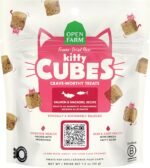 Open Farm, Kitty Cubes, Freeze Dried Raw Cat Treats, Grain-Free, High-Protein Cat Treat with Probiotics, Omega Fatty Acids & Superfoods, Salmon & Mackerel Recipe, 1.5oz Bag - Image 2