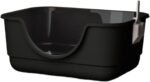 Open Litter Box with Scoop for Small and Large Cats. Cat Crib. Cat Litter Container. Box of, Black - Image 2