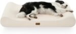 Orthopedic Dog Bed for Extra Large Dogs up to 140 lbs - Removable Washable Cover with Waterproof Lining, Cotton-Polyester Blend Boat-Shaped Lounger Mattress, XL(51x36x8in), Beige - Image 2