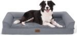 Orthopedic Dog Bed for Large Dog, XL Pet Couch for Extra Dog, Big Supportive Foam Bolster Sofa with Waterproof Lining Cover, Anti-Slip, Washable, U Shaped, 107x76x19cm, Grey - Image 2
