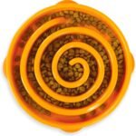 Outward Hound Fun Feeder Slo Bowl, Large Slow Feeder Dog Bowl, 4 Cups, Orange - Image 2