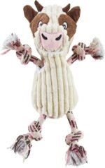 Outward Hound Ranch Roperz Cow Plush Squeaky Dog Toy - Image 2