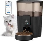 PAPIFEED Automatic Cat Feeder with APP Control, 2.4G WiFi Smart Pet Feeder, 3.5L Timed Auto Dry Food Dispenser, Stainless Steel Bowl Detachable for Easy Clean, 1-10 Meals Per Day for Cats, Dogs(Black) - Image 2