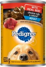 PEDIGREE CHOICE CUTS IN SAUCE Adult Soft Wet Dog Food - With Real Beef - 12x 630g (22 oz) Cans - Image 2