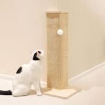PETKARAY Couch Corner Cat Scratcher, 28'' Corner Scratching Post Cat Wall Scratcher, Sisal Scratch Pad for Sofa, Wall Furniture Protector with Toy Ball - Image 2
