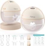 Paruu Hands Free Breast Pump P16, Wearable Breast Pump Electirc Portable with 4 Modes & 12 Levels, Max 309mmHg Strong Suction 19/21/24mm Flange Inserts Wearable Breastfeeding Pump, 2 Pack（Nude - Image 2