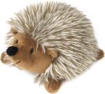 Pawaboo Plush Dog Toy, Non-Toxic Super Soft Faux-Fur Hedgehog Dog Toy Squeak Aninal Toy Stuffed Biting Training Playing Toys for Dog Puppy, Brown - Image 2