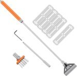 Pawfly 26" Aquarium Algae Scraper for Glass, Fish Tank Glass Cleaner with Brush & 5 Stainless Steel Blades – Multi-Angle Aquarium Glass Scraper for Reef & Planted Tanks - Image 2