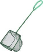 Pawfly 4/6/8 Inch Aquarium Fish Net with Braided Metal Handle Large Square Net with Soft Fine Mesh Sludge Food Residue Wastes Skimming Cleaning Net for Fish Tanks Small Koi Ponds and Pools - Image 2