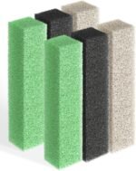 Pawfly 6 Count Mixed Filter Pads for QuietFlow LED PRO Aquarium Power Filter Model 20 & 75 Fish Tank Ammonia Reducer & Activated Carbon & Phosphate Removal Sponges for Water Filtration (Medium) - Image 2