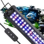 Pawfly Aquarium LED Light with Full Spectrum Brilliant White Blue Red Lights with Daytime & Night Modes and Adjustable Brightness Extendable Aluminum Light for 12 to 18 Inch Fish Tanks - Image 2