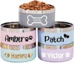 Personalized Dog Food and Water Bowl, Stainless Steel Dog Bowls, Customized Dog Food Bowls with Dog's Name, Easy to Clean, Drop and Slip Resistant - Image 2