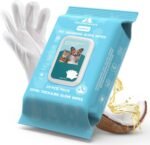 Pet Cleaning Glove Wipes for Dogs & Cats - Extra Thick Hypoallergenic Deodorizing Pet Bathing Wipes - Rinse Free Grooming Wipes for Pet Daily Care and Traveling - Unscented, 20 pcs - Image 2