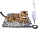Pet Heating Pad for Cats Electric Heated Bed Mat for Kitty Waterproof Cat Warming Pad Outdoor Pet Heated Pad (18" * 18" Rose) - Image 2