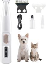 Pet Paw Trimmer, Electric Dog Paw Trimmer Rechargeable Waterproof Dog Grooming Clippers with Led Light, Low Noise Pet Hair Clippers for for Paws Eyes Ears Face Rump - Image 2