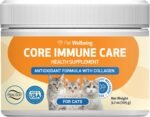 Pet Wellbeing Core Immune Care for Cats of All Ages - Daily Antioxidants, Immune Support, Collagen, Glutathione, Vitamin E - Veterinarian-Formulated Holistic Supplement 3.7 oz (105 g) Powder - Image 2