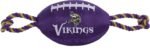 Pets First NFL Minnesota Vikings Football Dog Toy, Tough Quality Nylon Materials, Strong Pull Ropes, Inner Squeaker, NFL Team Color - Image 2