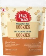 Pets Gone Wild Whole Goat Milk Cookies | Natural Dog Treats & Cat Snacks | Food Topper & Training Rewards | Low-Calorie, Whole Grain, No Additives | Peanut Butter Dog Treats | Made in Canada | 40g - Image 2