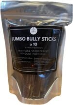 Plain & Simple Jumbo Bully Sticks for Dogs. Extra Thick and Long Lasting, Perfect for Large Breed Dogs and Heavy chewers. Made in Canada. 6 inch x 10 Piece Pack. - Image 2