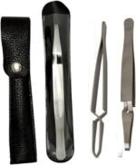 Precision Tweezers Stainless steel tick tweezers 11.5 cm pet flea treatment tick removal tool set fork tweezers clamps​​Dog cat supplies for Crafting, Jewelry, Electronics, and Lab Work - Image 2