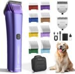 Professional Dog Grooming Clipper with Replacement Blade, 5-in-1 Adjustable Blade Cordless Pet Grooming Kit 2 Speed Trimmer Hair Shaver with Detachable Metal Combs Nova for Animal Horse - Image 2