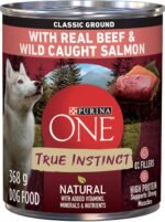 Purina ONE Classic Ground True Instinct Wet Dog Food, Beef & Salmon - 368 g Can (12 Pack) - Image 2