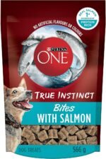 Purina ONE Dog Treats, True Instinct Bites Salmon - 566 g Pouch (1 Pack) - Image 2