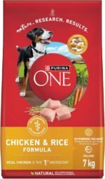 Purina ONE Dry Dog Food, Chicken & Rice - 7 kg Bag - Image 2