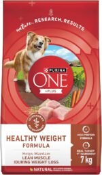 Purina ONE +Plus Dry Dog Food, Healthy Weight with Turkey - 7 kg Bag - Image 2