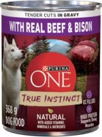 Purina ONE Tender Cuts True Instinct Wet Dog Food, in Gravy with Beef & Bison - 368 g Can (12 Pack) - Image 2