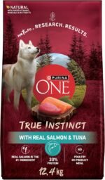 Purina ONE True Instinct High Protein Dry Dog Food, Salmon & Tuna - 12.4 kg Bag (1 Pack) - Image 2