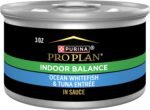 Purina Pro Plan Wet Cat Food, Specialized Indoor Balance Ocean Whitefish Entrée - 85 g Can (24 Pack) - Image 2