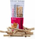 RYERCAT Silvervine Sticks for Cats - All-Natural Cat Chew Toy for Aggressive Chewers, Kitten Teething, and Dental Health - Silvervine Cat Toy for Hours of Fun and Relaxation (5 Pack) - Image 2