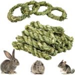 Rabbit Chew Toys, Small Animal Treats Natural Timothy Hay Twists and Timothy Grass Rings for Pet Snacks Molar Teeth Grinding Toy Chewing for Chinchillas Hamsters Guinea Pig Rabbit Gerbils(Style-2) - Image 2