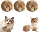 Rabbit Fur Ball Cat Toy, 3in Fuzzy Rabbit Fur Balls for Cats with Catnip, Interactive Fluffy Cat Toy Ball, Furry Catnip Toy Balls - Soft, Washable & Fun to Chase for Exercise Bonding (3pc) - Image 2
